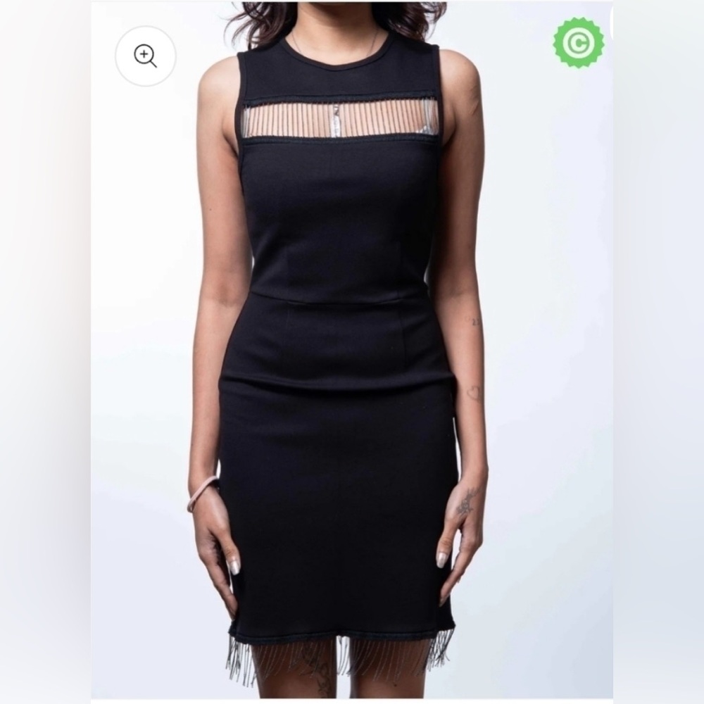 French Connection Black Strapless Dress